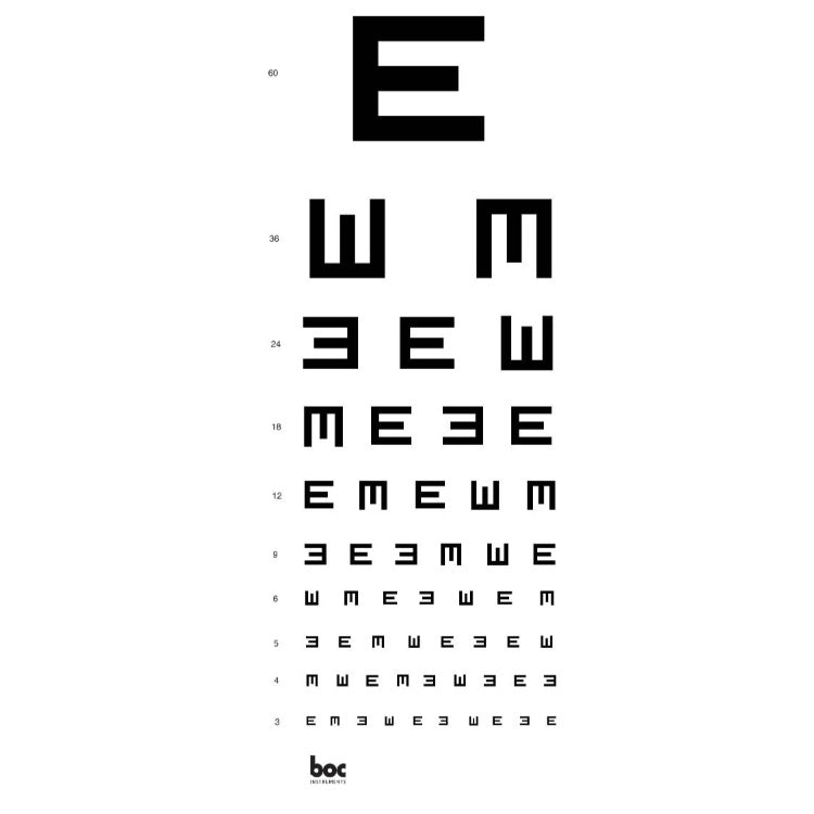 3M Tumbling E Eye Chart – HMGDirect